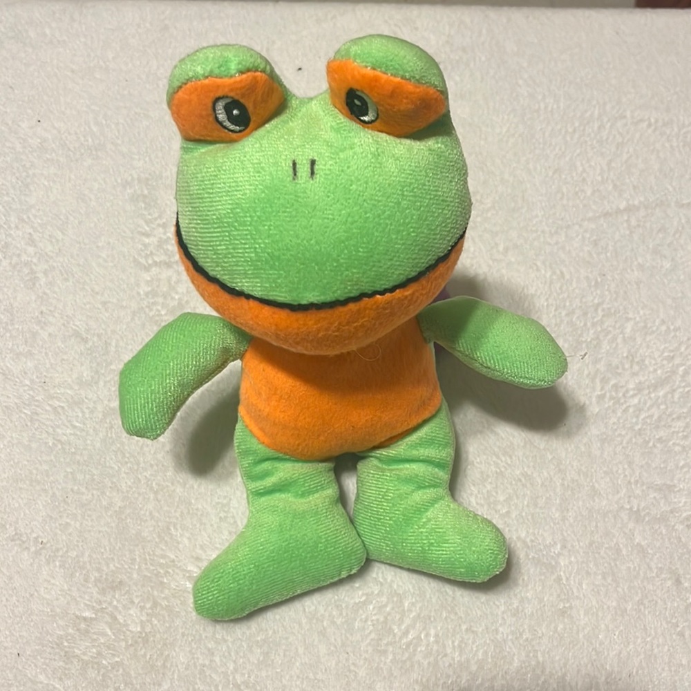 Small Orange and Green Stuffed animal